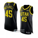 Camiseta Utah Jazz Donovan Mitchell NO 45 Statement Autentico 2022-23 Negro