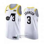 Camiseta Utah Jazz Stanley Johnson NO 3 Association Autentico 2022-23 Blanco