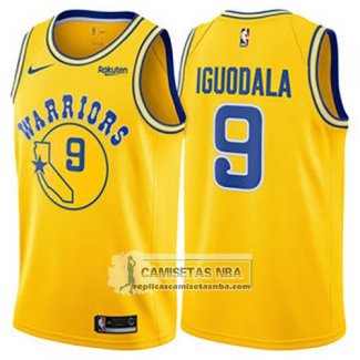 Camiseta Warriors Andre Iguodala Hardwood Classic 2018 Amarillo