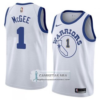 Camiseta Warriors Javale Mcgee Hardwood Classic 2018 Blanco