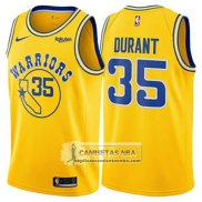 Camiseta Warriors Kevin Durant Hardwood Classic 2018 Amarillo