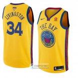 Camiseta Warriors Shaun Livingston Ciudad 2017-18 Oro