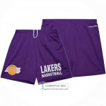 Pantalone Los Angeles Lakers Mitchell & Ness Hardwood Classics Violeta
