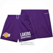Pantalone Los Angeles Lakers Mitchell & Ness Hardwood Classics Violeta