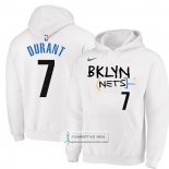 Sudaderas con Capucha Brooklyn Nets Kevin Durant Ciudad 2022-23 Blanco