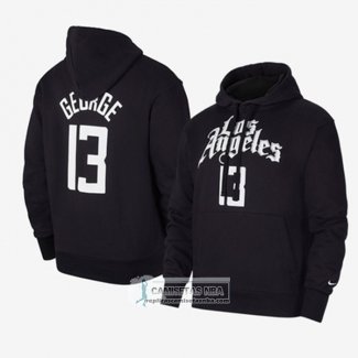 Sudaderas con Capucha Los Angeles Clippers Paul George Ciudad Negro