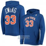 Sudaderas con Capucha New York Knicks Patrick Ewing Azul