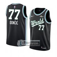 Camiseta 2019 Rising Star Luka Doncic World Negro