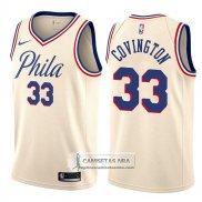 Camiseta 76ers Robert Covington Ciudad 2017-18 Crema