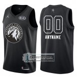 Camiseta All Star 2018 Minnesota Timberwolves Nike Personalizada Negro