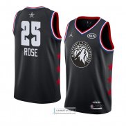 Camiseta All Star 2019 Minnesota Timberwolves Derrick Rose Negro