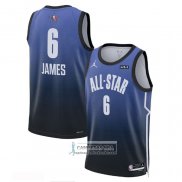 Camiseta All Star 2023 Los Angeles Lakers LeBron James NO 6 Azul