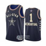 Camiseta All Star 2024 San Antonio Spurs Victor Wembanyama NO 1 Azul