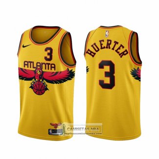 Camiseta Atlanta Hawks Kevin Huerter NO 3 Ciudad 2021-22 Amarillo