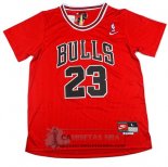 Camiseta Autentico Manga Corta Bulls Jordan Rojo