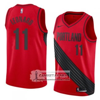 Camiseta Blazers Meyers Leonard Statement 2018 Rojo