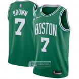 Camiseta Boston Celtics Jaylen Brown Icon 2020-21 Verde