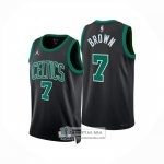 Camiseta Boston Celtics Jaylen Brown NO 7 Statement 2023-25 Negro