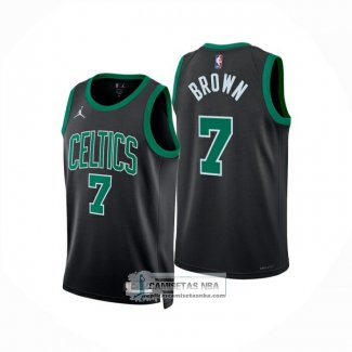 Camiseta Boston Celtics Jaylen Brown NO 7 Statement 2023-25 Negro