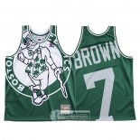 Camiseta Boston Celtics Jaylen Brown Mitchell & Ness Big Face Verde