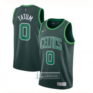 Camiseta Boston Celtics Jayson Tatum Earned 2020-21 Verde