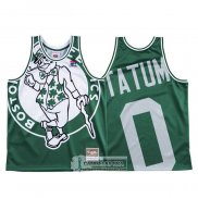 Camiseta Boston Celtics Jayson Tatum Mitchell & Ness Big Face Verde
