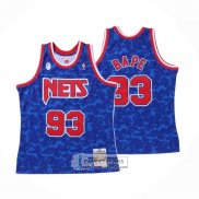 Camiseta Brooklyn Nets Bape NO 93 Hardwood Classic Azul