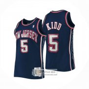 Camiseta Brooklyn Nets Jason Kidd NO 5 Mitchell & Ness 2006-07 Azul