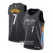 Camiseta Brooklyn Nets Kevin Durant Ciudad 2020-21 Negro