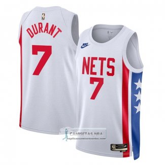 Camiseta Brooklyn Nets Kevin Durant NO 7 Classic 2022-23 Blanco