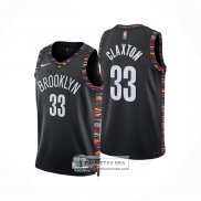 Camiseta Brooklyn Nets Nic Claxton NO 33 Ciudad 2025-26 Negro