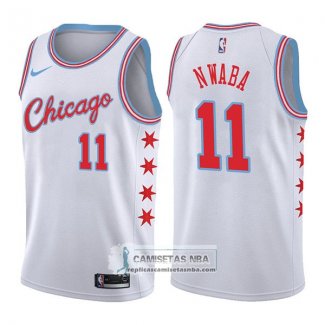 Camiseta Bulls David Nwaba Ciudad 2017-18 Blanco