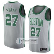 Camiseta Celtics Daniel Theis Ciudad 2018 Gris