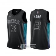 Camiseta Charlotte Hornets Jeremy Lamb Ciudad Negro