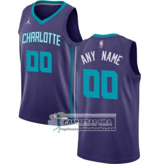 Camiseta Charlotte Hornets Personalizada 2017-18 Azul