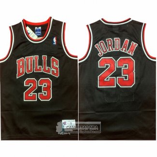 Camiseta Chicago Bulls Michael Jordan NO 23 Reload Mitchell & Ness Champion Negro