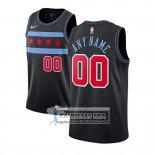 Camiseta Chicago Bulls Personalizada Ciudad 2018-19 Negro