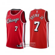 Camiseta Chicago Bulls Troy Brown JR. NO 7 Ciudad 2021-22 Rojo