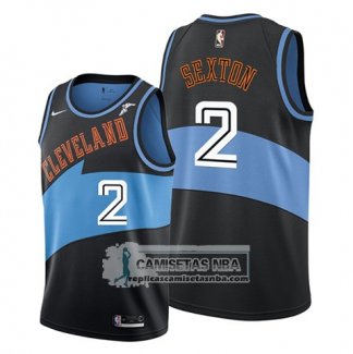 Camiseta Cleveland Cavaliers Collin Sexton Classic Edition 2019-20 Negro