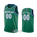 Camiseta Dallas Mavericks Personalizada Hardwood Classics 2020-21 Verde
