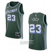 Camiseta Detroit Pistons Jaden Ivey NO 23 Ciudad 2022-23 Verde