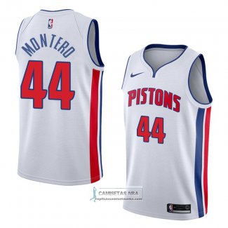 Camiseta Detroit Pistons Luis Montero Association 2018 Blanco