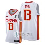 Camiseta Espana Marc Gasol 2019 FIBA Baketball World Cup Blanco