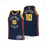 Camiseta Golden State Warriors Jimmy Butler III NO 10 Ciudad 2024-25 Azul
