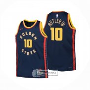 Camiseta Golden State Warriors Jimmy Butler III NO 10 Ciudad 2024-25 Azul