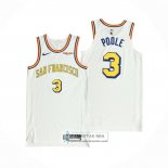 Camiseta Golden State Warriors Jordan Poole NO 3 Classic Autentico Blanco