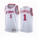 Camiseta Houston Rockets Amen Thompson NO 1 Ciudad 2023-24 Blanco