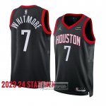 Camiseta Houston Rockets Cam Whitmore NO 7 Statement 2023-24 Negro