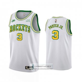 Camiseta Houston Rockets Kevin Porter JR. NO 3 Classic 2022-23 Blanco