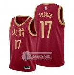 Camiseta Houston Rockets P.j. Tucker Ciudad Edition Rojo